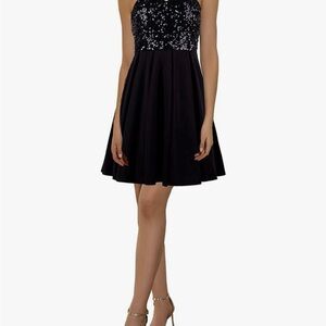 Angel fashions strapless sequin dress